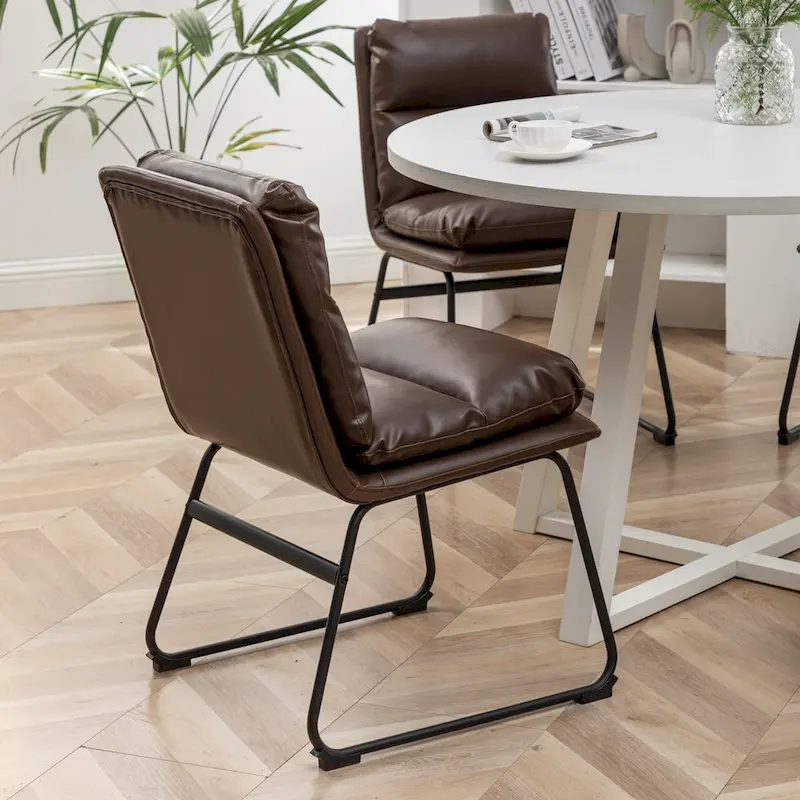 5-Piece Round Dining Set, Trestle Table with 4 Chairs