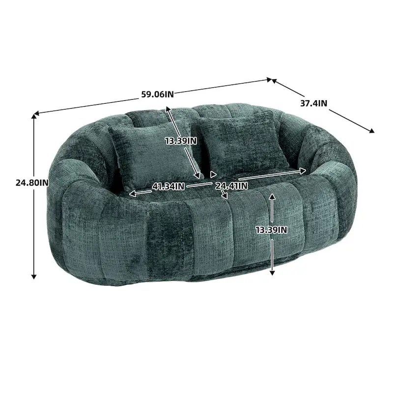 Chenille Bean Bag Chair Lazy Sofa