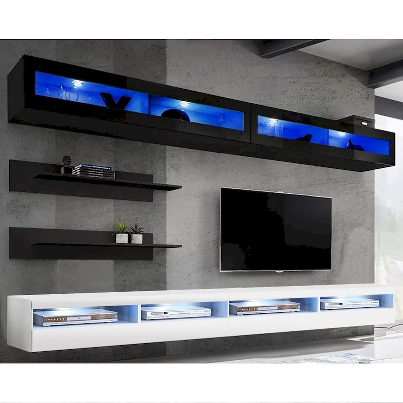 Fly I2 35TV Wall-mounted Floating Modern Entertainment Center Set
