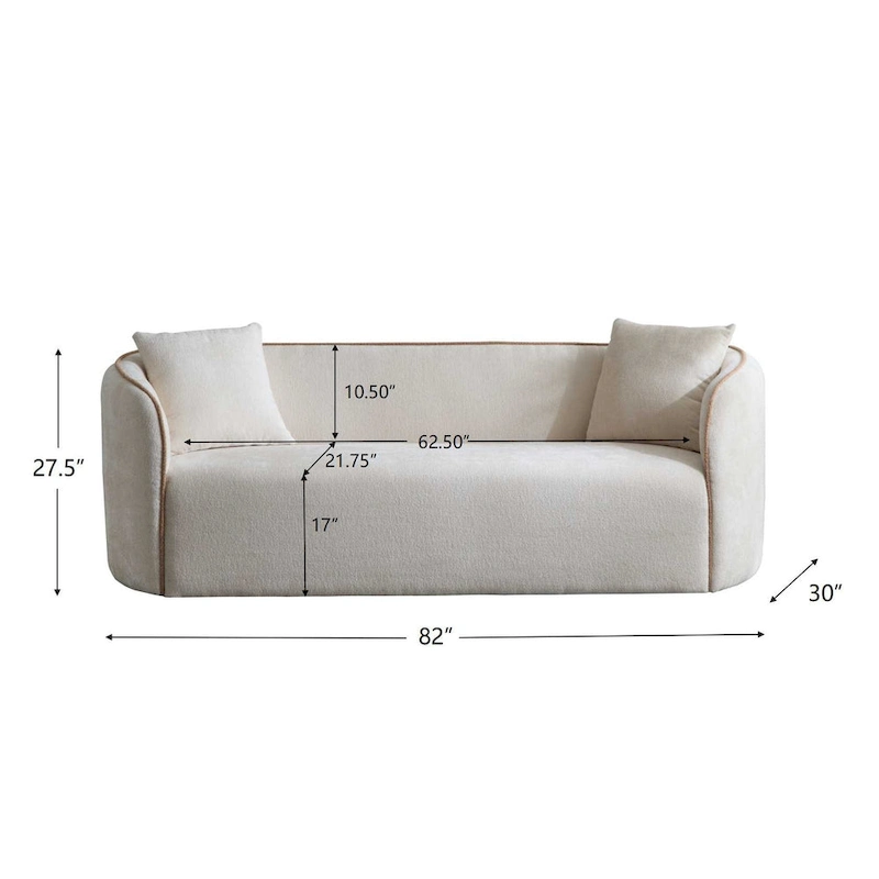 Christopher Knight Home - Tonson 82  Boucle Curved 3-Seater Sofa