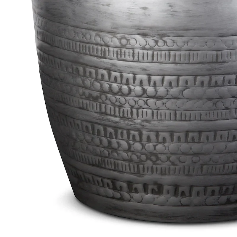 WYNDENHALL Jean 15 Wide Tribal Pattern Metal Accent Table & Assembled - 15w x 15 d x 20 h