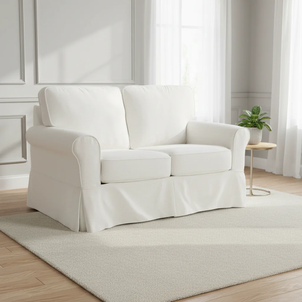 Mid-century Slipcover Loveseat