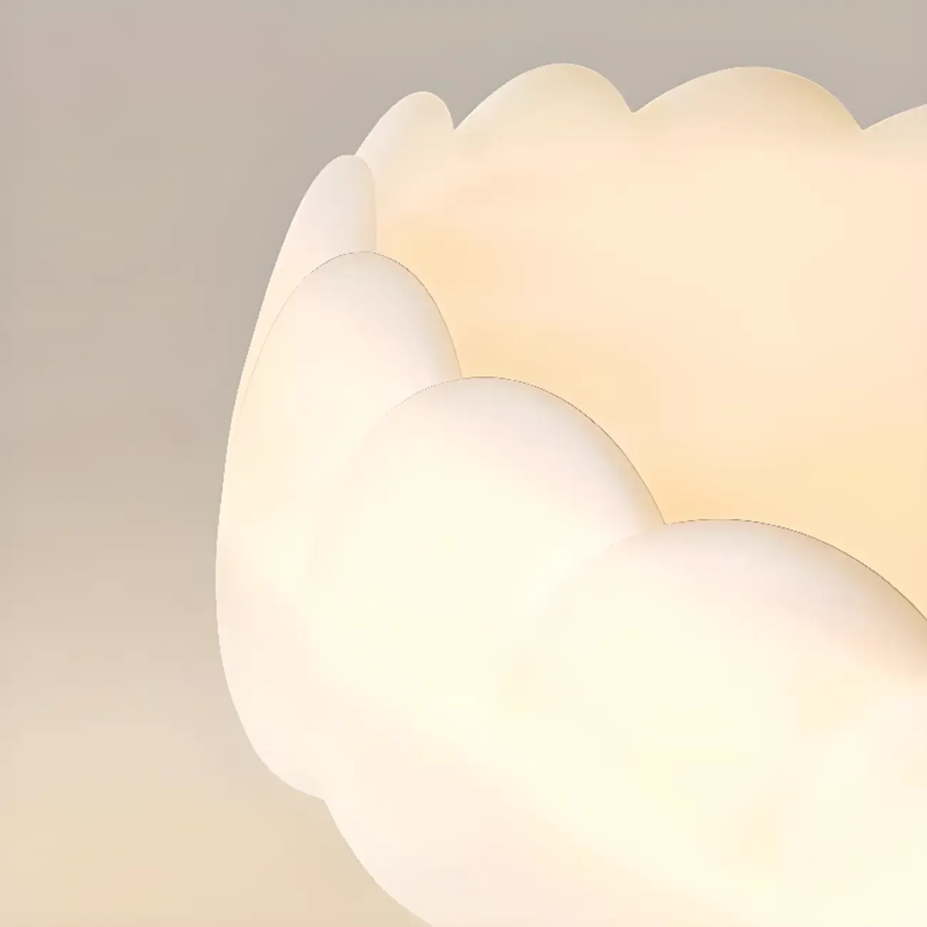 8 Elegant LED Semi Flush Ceiling Light in Natural Finish