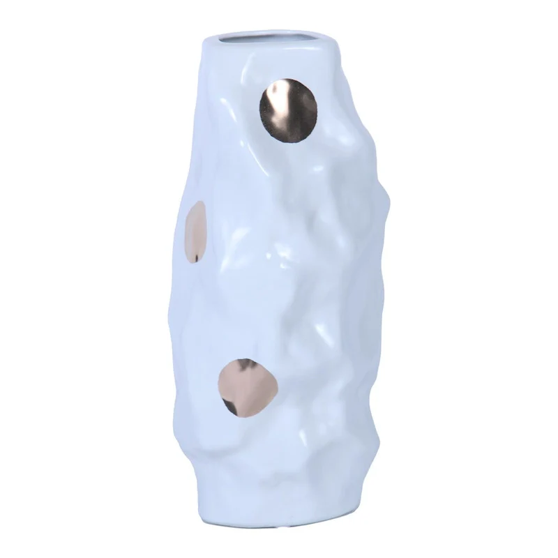 Beloved Modern and Elegant Ceramic Vase with Gold Texture