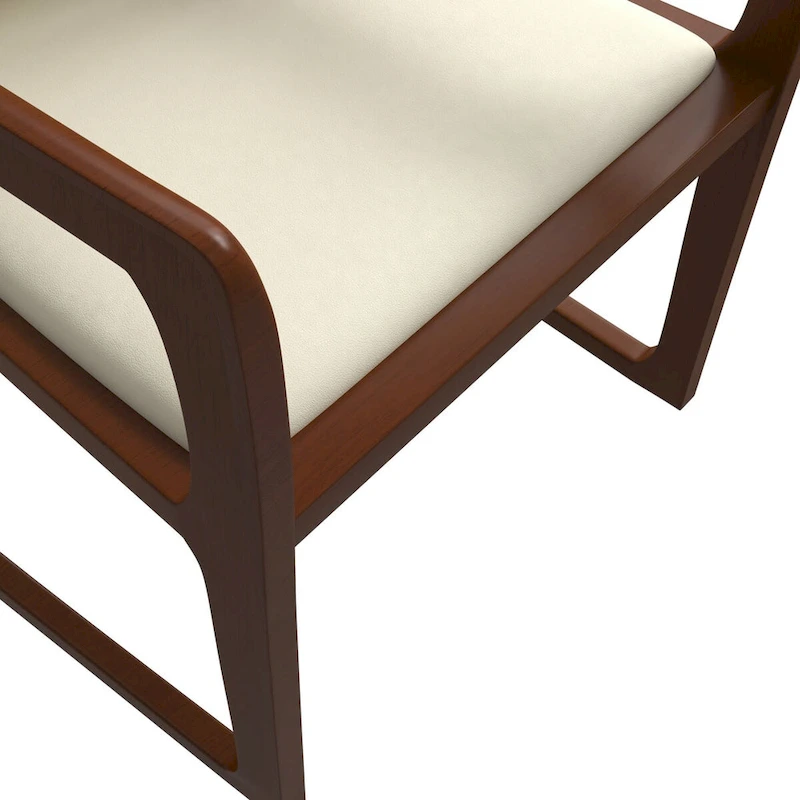 Modern Dining Chair in Upholstered Leather Svelta Series by LeisureMod