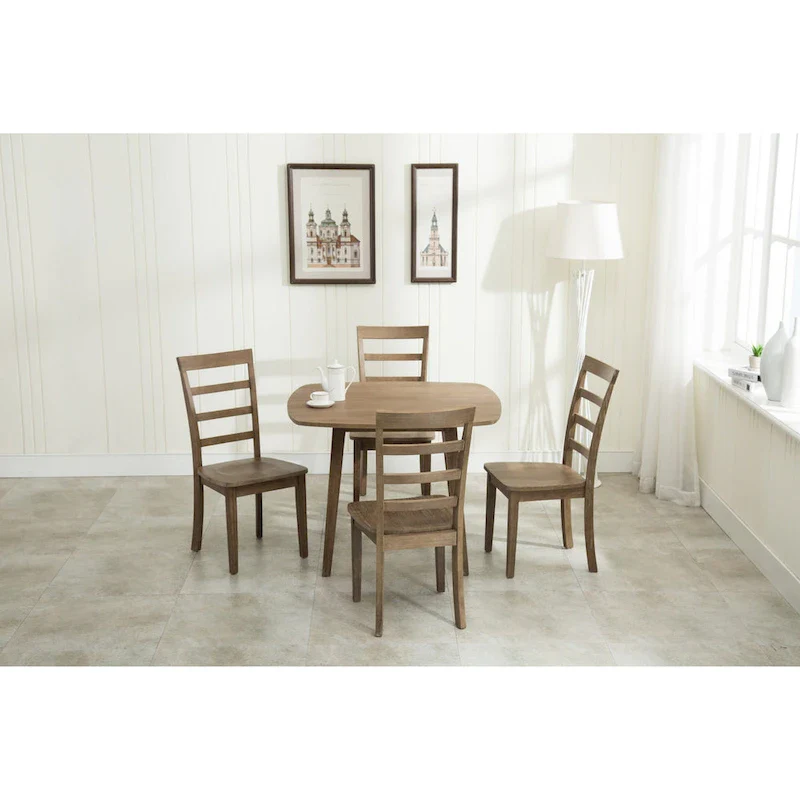 Boulder 5-Piece Dining Set - Barnwood Wire-Brush