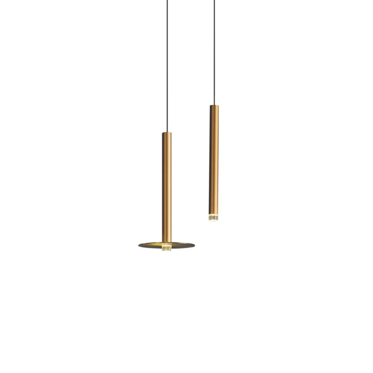 Modern Gold Metal Acrylic Geometry LED Pendant Light