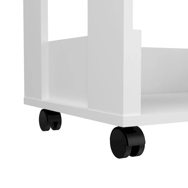 Gladiolus Kitchen Island, Two Cabinets, Three Open Shelves