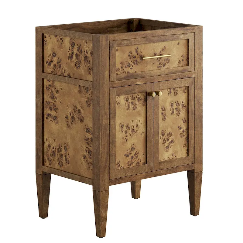24 Wood Bathroom Vanity Cabinet (Sink Basin Not Included)