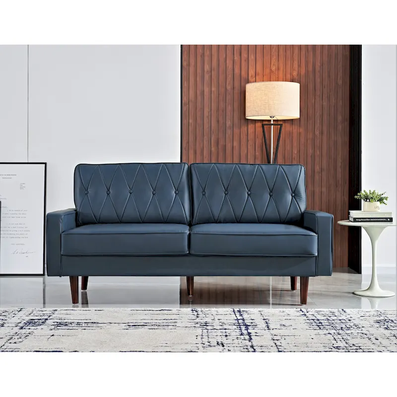 Acire 69.3 Faux Leather Cushion Back Sofa