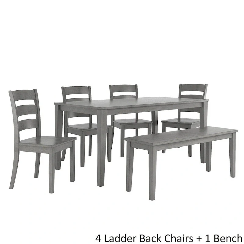 Wilmington II 60-Inch Rectangular Antique Grey Dining Set by iNSPIRE Q Classic