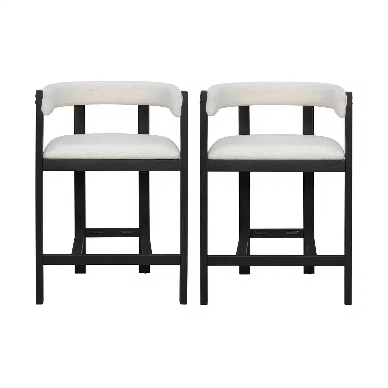Christopher Knight Home Callista Rubberwood Upholstered Counter Stool With Open Back (Set of 2)