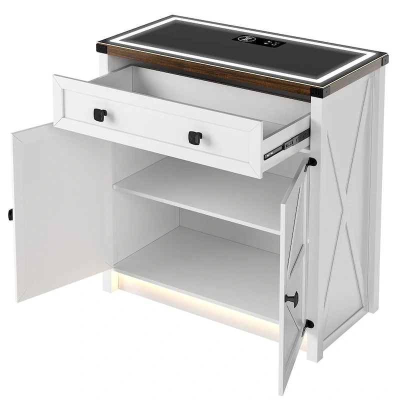 31.5 Wide Sideboard With Led Light - N/A