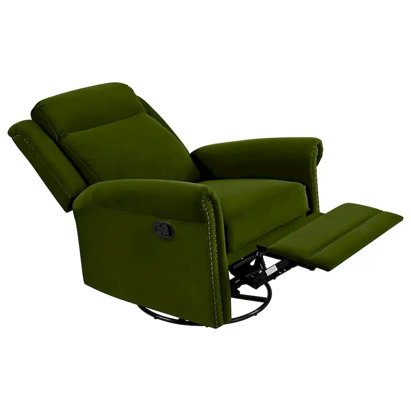 Marloo Modern Swivel Velvet Recliner Chair by Christopher Knight Home