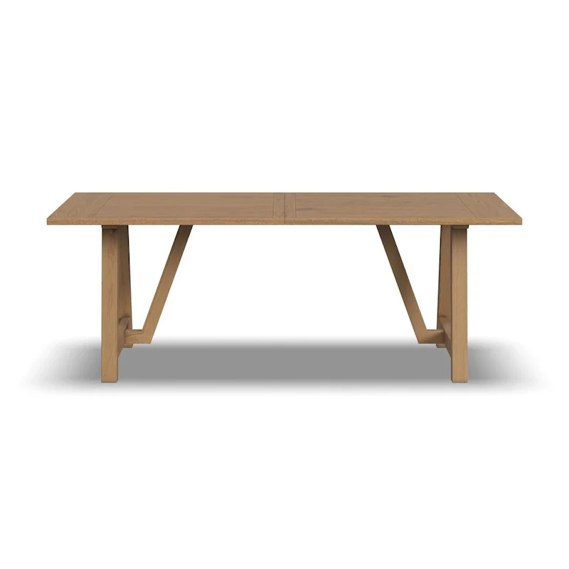 Trestle Brown Wood Dining Table - 82 x 30 x 38