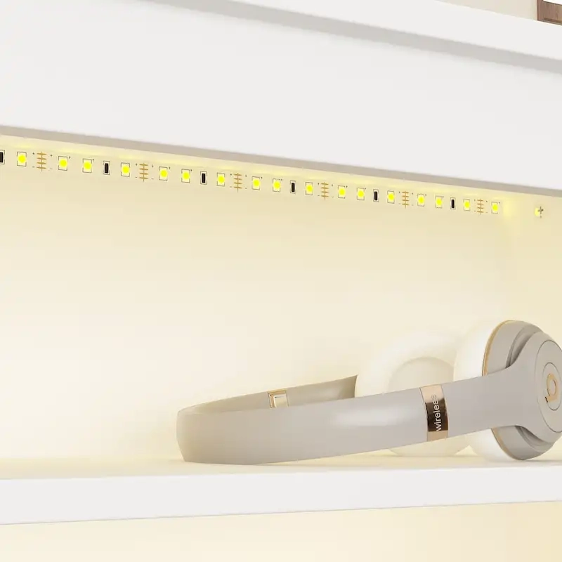 65 W Timechee Wooden Bookcase Headboard With Light