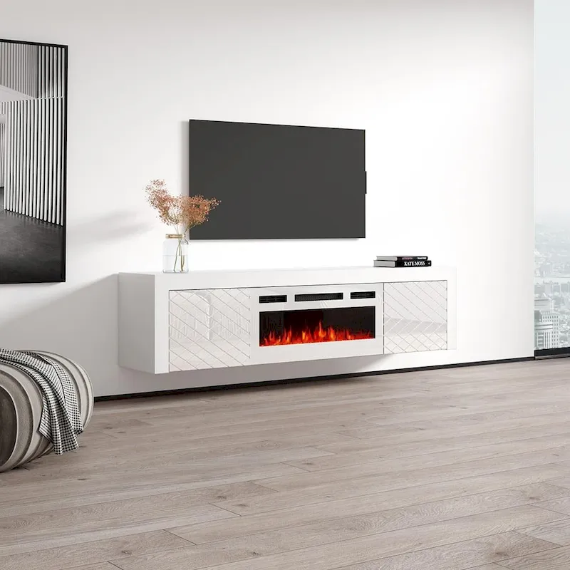 Dia WH-EF Electric Fireplace 71 TV Stand