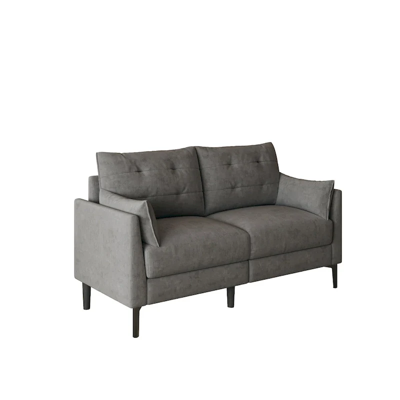 57.5 cotton-linen light grey double sofa Metal feet Plastic feet Thick cushion with two armrests