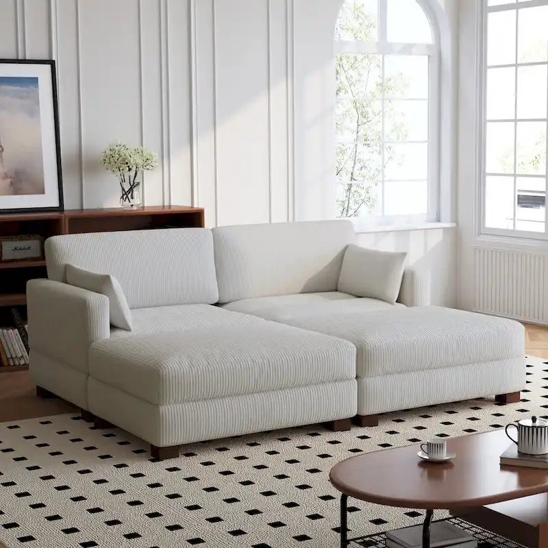 88 Convertible Larger Couch Modular Sectional Sofa Set