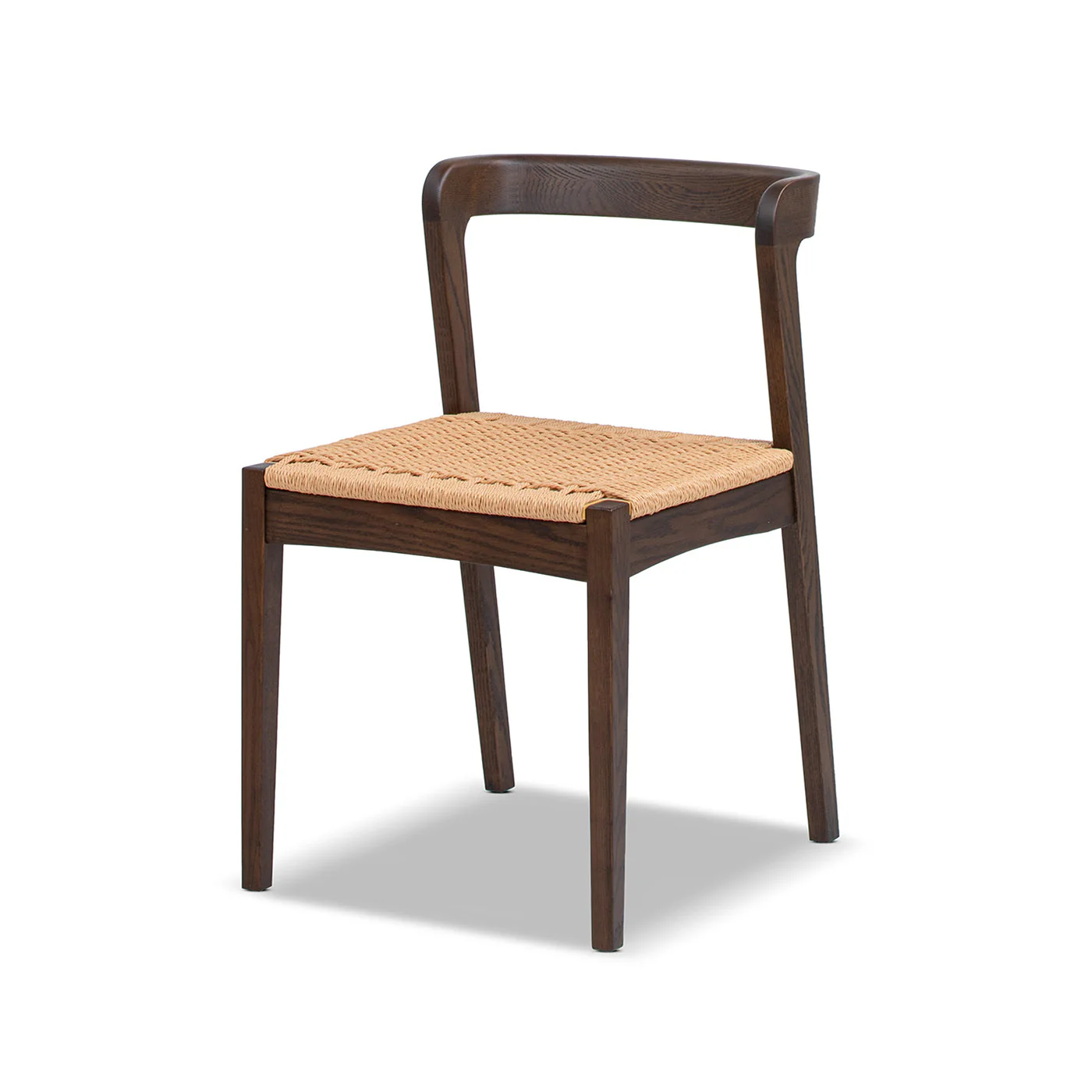 Capri Woven Seat Oak Wood Dining Chair
