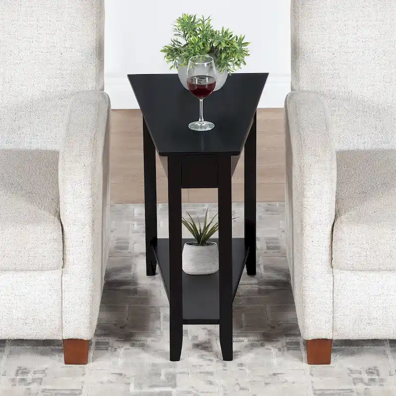 Convenience Concepts American Heritage Wedge End Table with Shelf