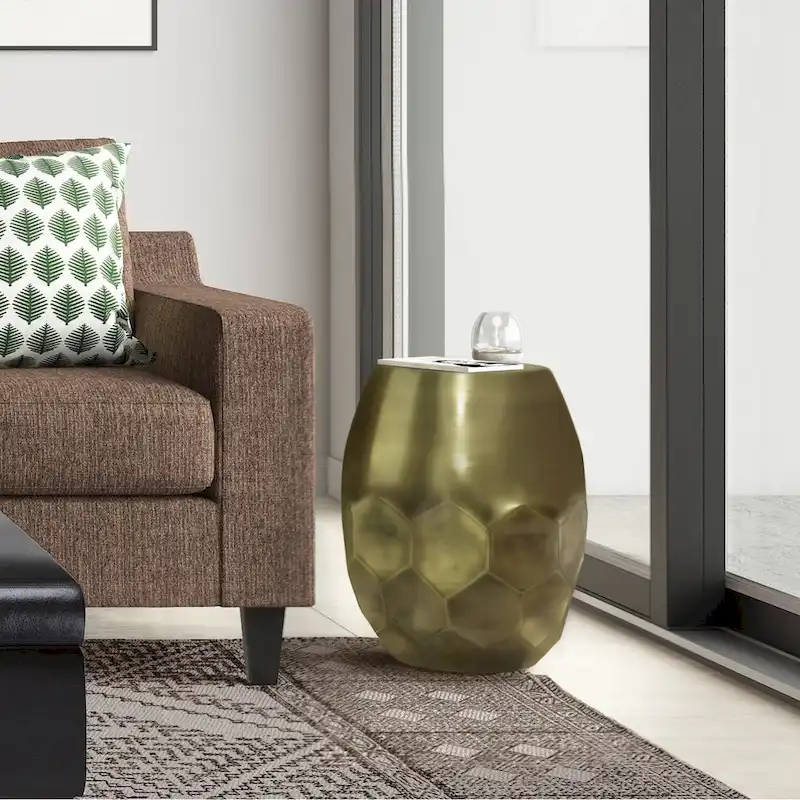 WYNDENHALL Cristy Industrial 16 inch Wide Metal Accent Side Table, Fully Assembled - 16 W x 16 D x 19.5 H