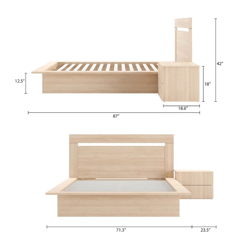 Malibu 3-Piece Bedroom Set with Bed