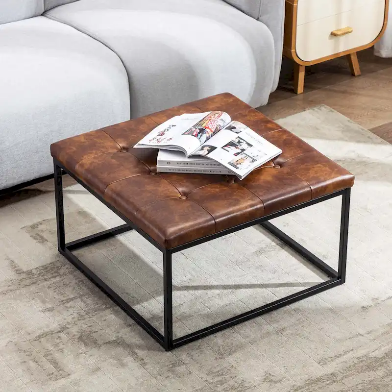 Square Ottoman Coffee Table 28L x 28D x 17H