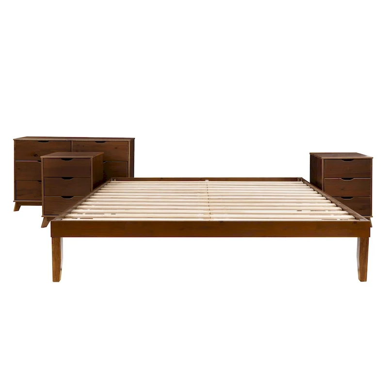 Purcell 4-Piece Bedroom Set with 6-Drawer Dresser and 2 Nightstands