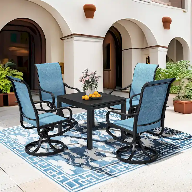 Swivel Outdoor Dining Armchair Patio Chair (Set of 2/4)