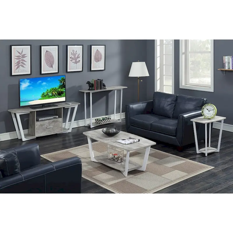 Convenience Concepts Graystone Coffee Table with Shelf