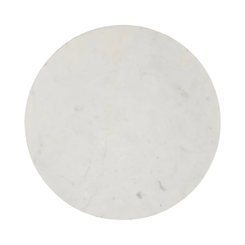 Natural Wood Round Side Table - Midcentury Modern Style