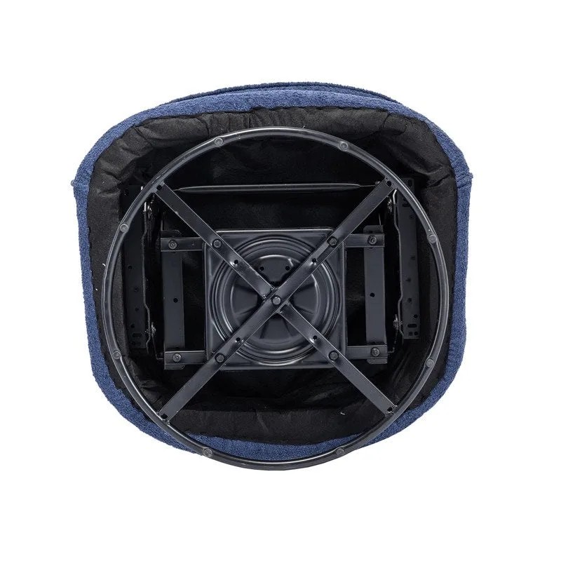 Upholstered Swivel Barrel Armchair - Single Seat