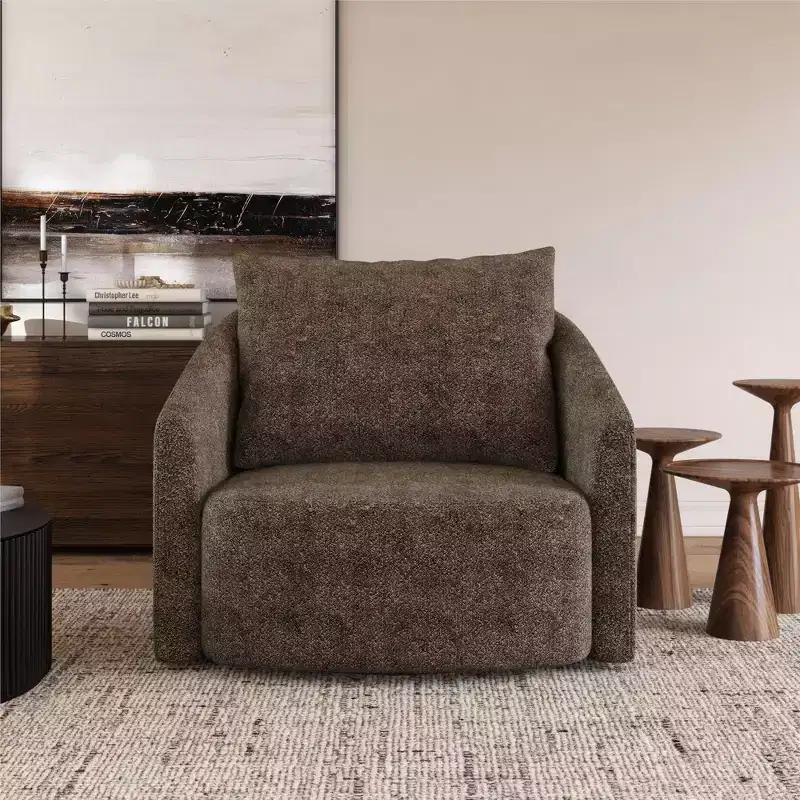 GDFStudio Dorothy Modern 40.5 Upholstered Swivel Accent Chair