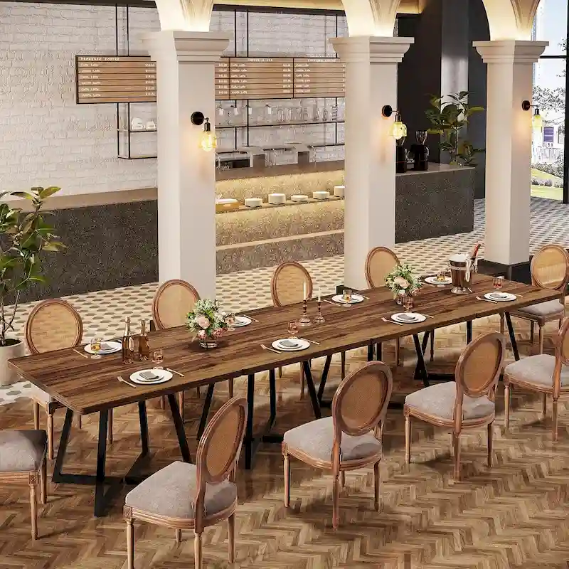 31.5 Inches Wood Square Dinner Table with Metal Base