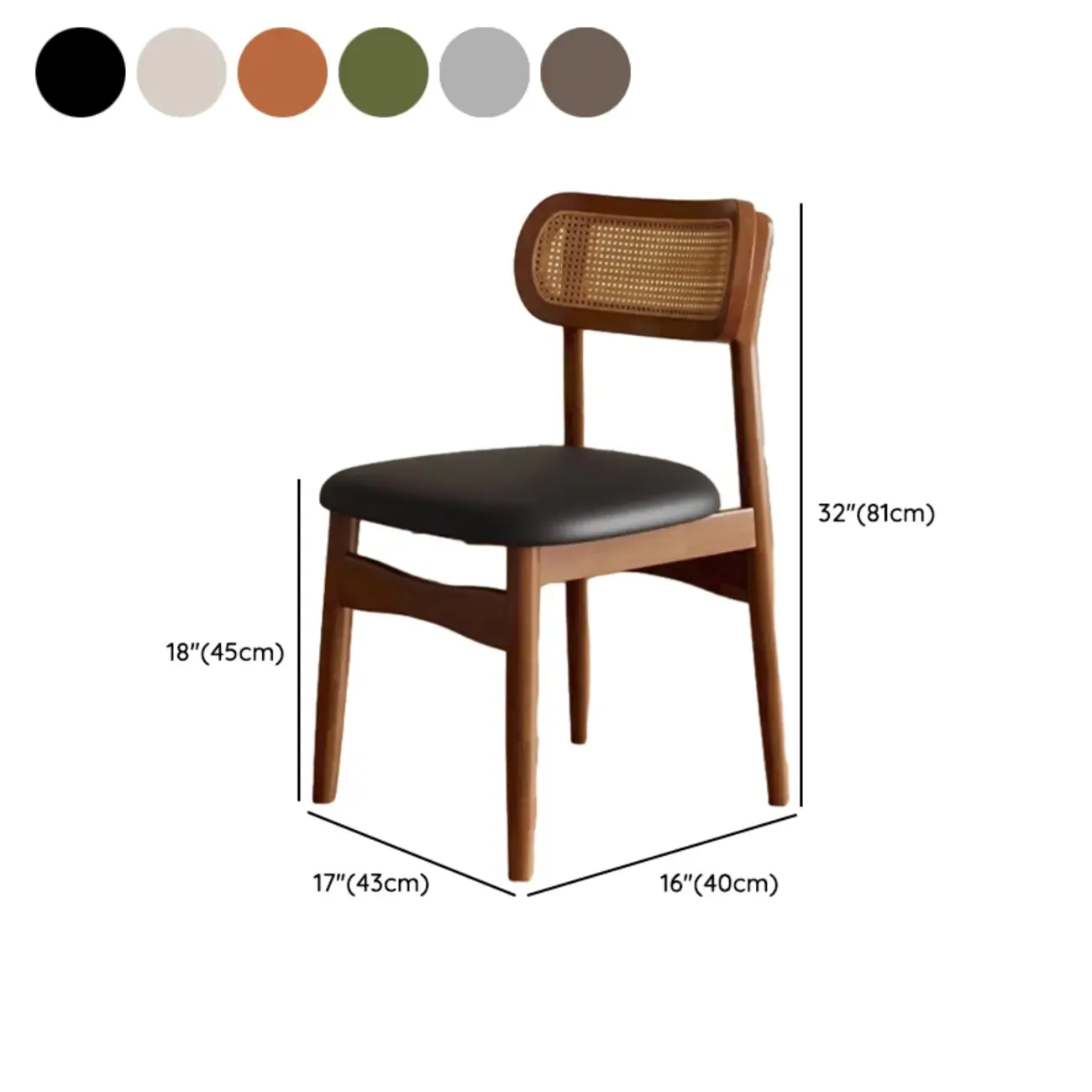 Soft Retro Upholstered Faux Leather Dining Chair