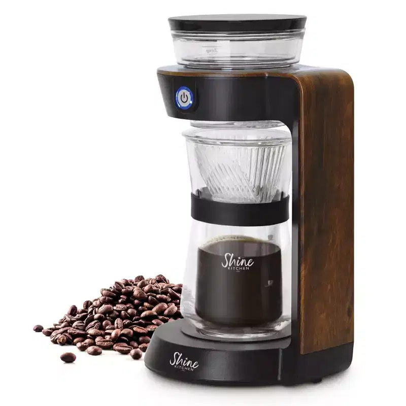 Shine Kitchen Co. Autopour Automatic Pour Over Coffee Machine  Black