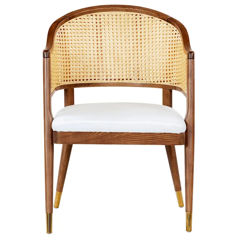 SAFAVIEH Couture Dominica Rattan Dining Chair - 23.4  W x 22.8  L x 33.6  H - 23 W x 23 D x 34 H