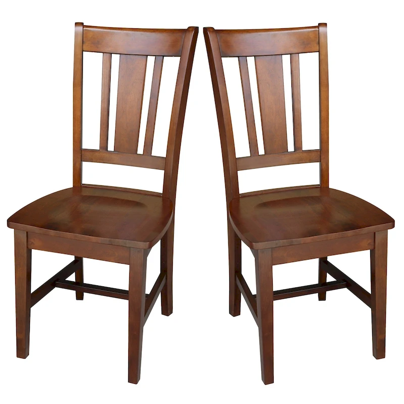 International Concepts Solid Wood San Remo Splatback Chairs, Set of 2