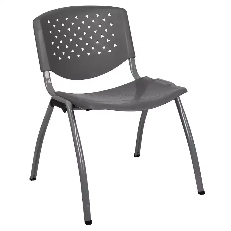 Flash Furniture HERCULES Series 880 lb. Capacity Plastic Stack Chair with Powder Coated Frame