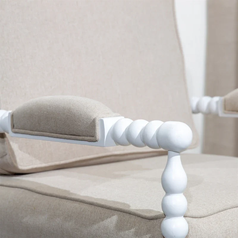 Spindle Fabric Arm Chair