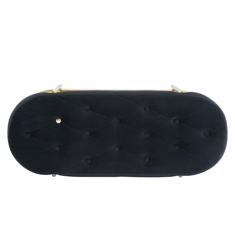 SEYNAR 40 Velvet Upholstered Living Room Bench with Double shoe rack