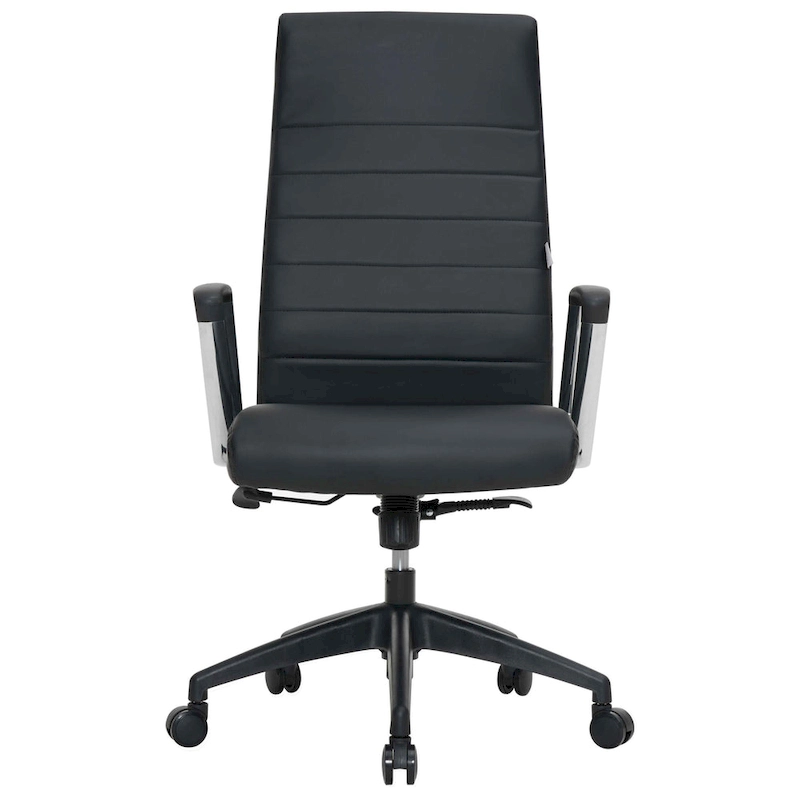 LeisureMod Hilton Modern High Back Leather Conference Office Chair