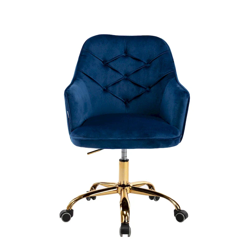 Velvet Swivel Office Chair with Adjustable Height