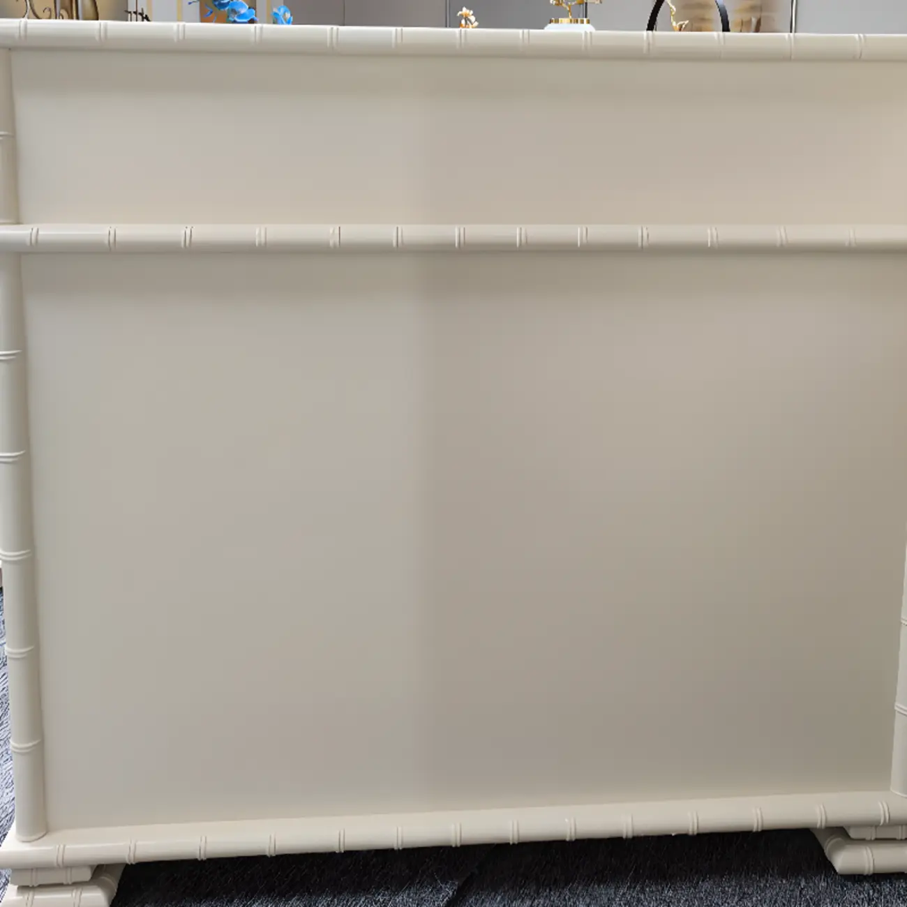 Elegant White Wood Hallway Shoe Cabinet with 4-Drawer