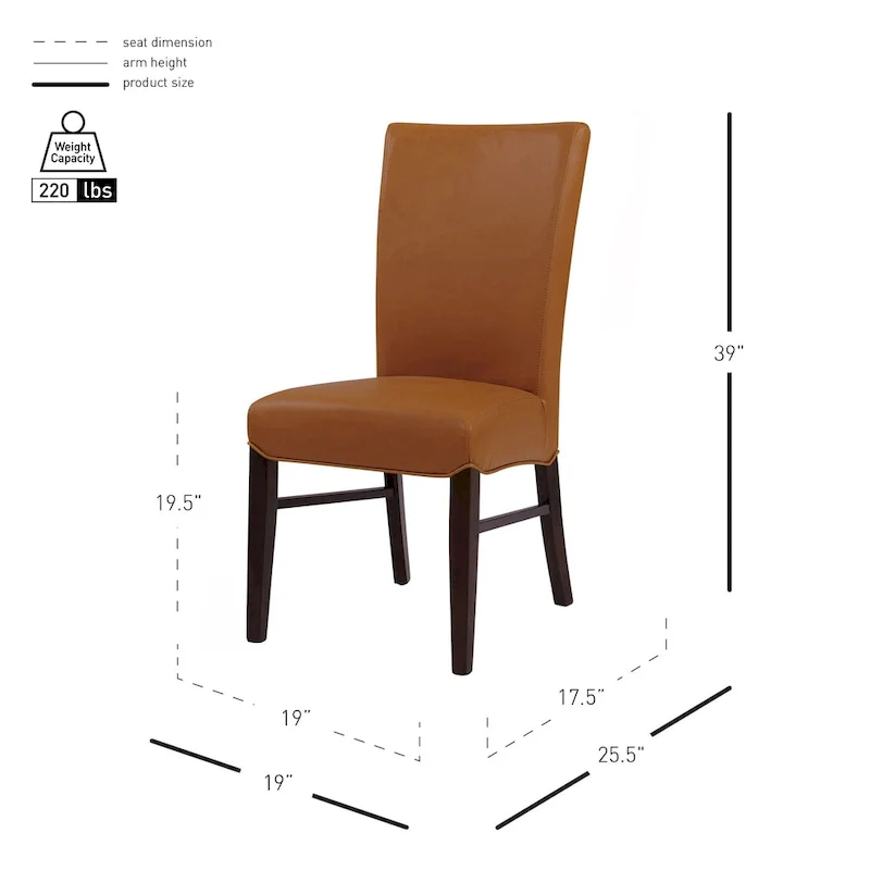 Milton Bonded Leather Dining Chairs (Set of 2) - na