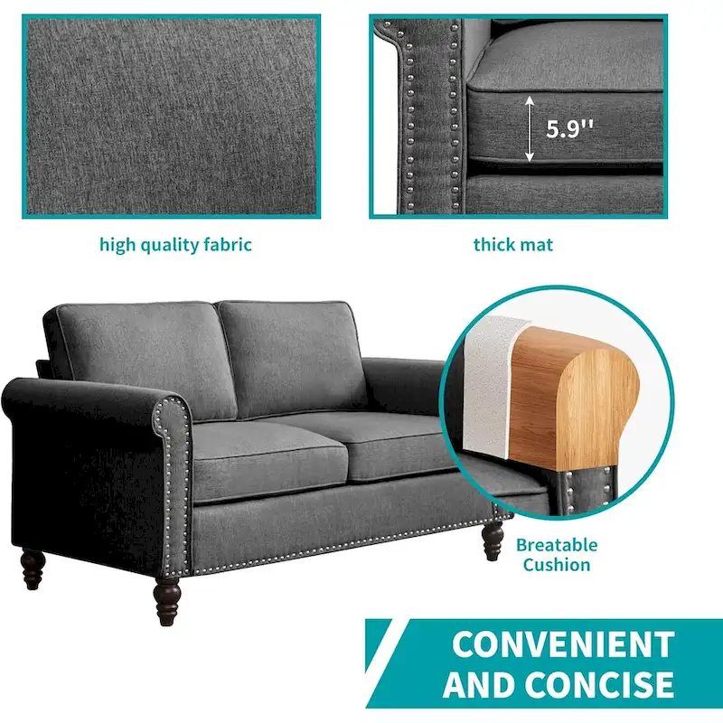 Mixoy Modern Sofa, Loveseat
