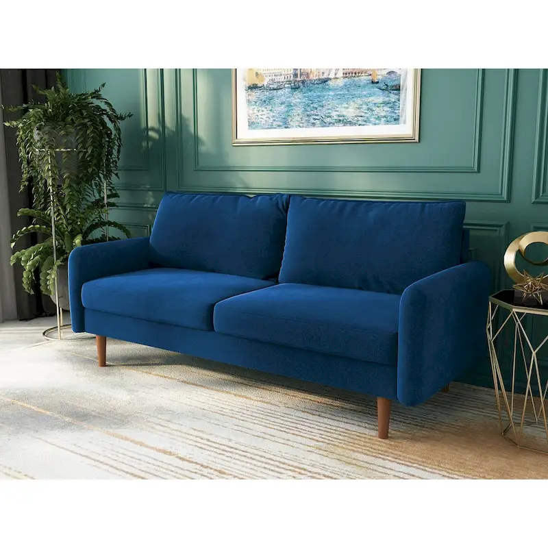 70Velvet Square Arm Sofa