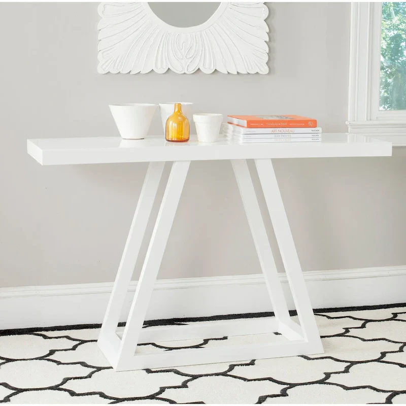 White Lacquer Console Table, 1-Person Style, 51