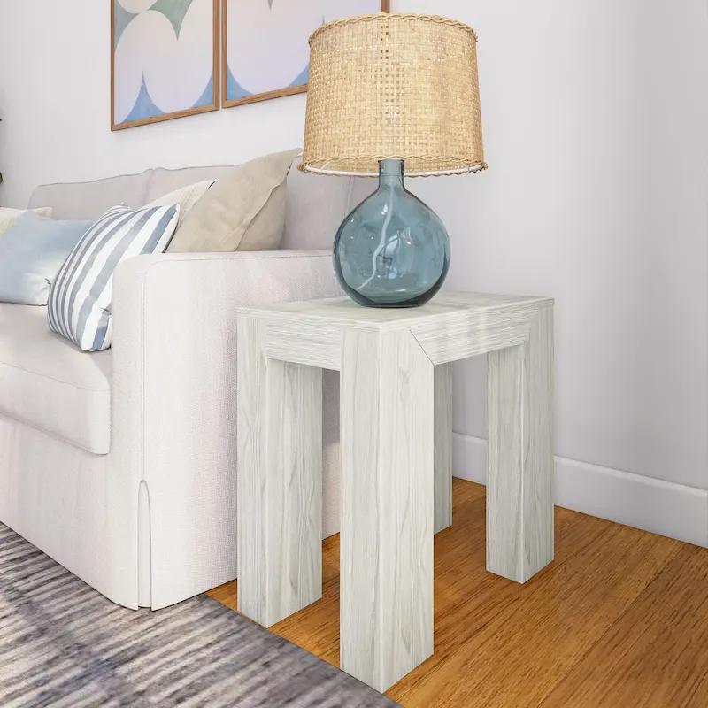 Plank and Beam Modern Rectangular Side Table - 25